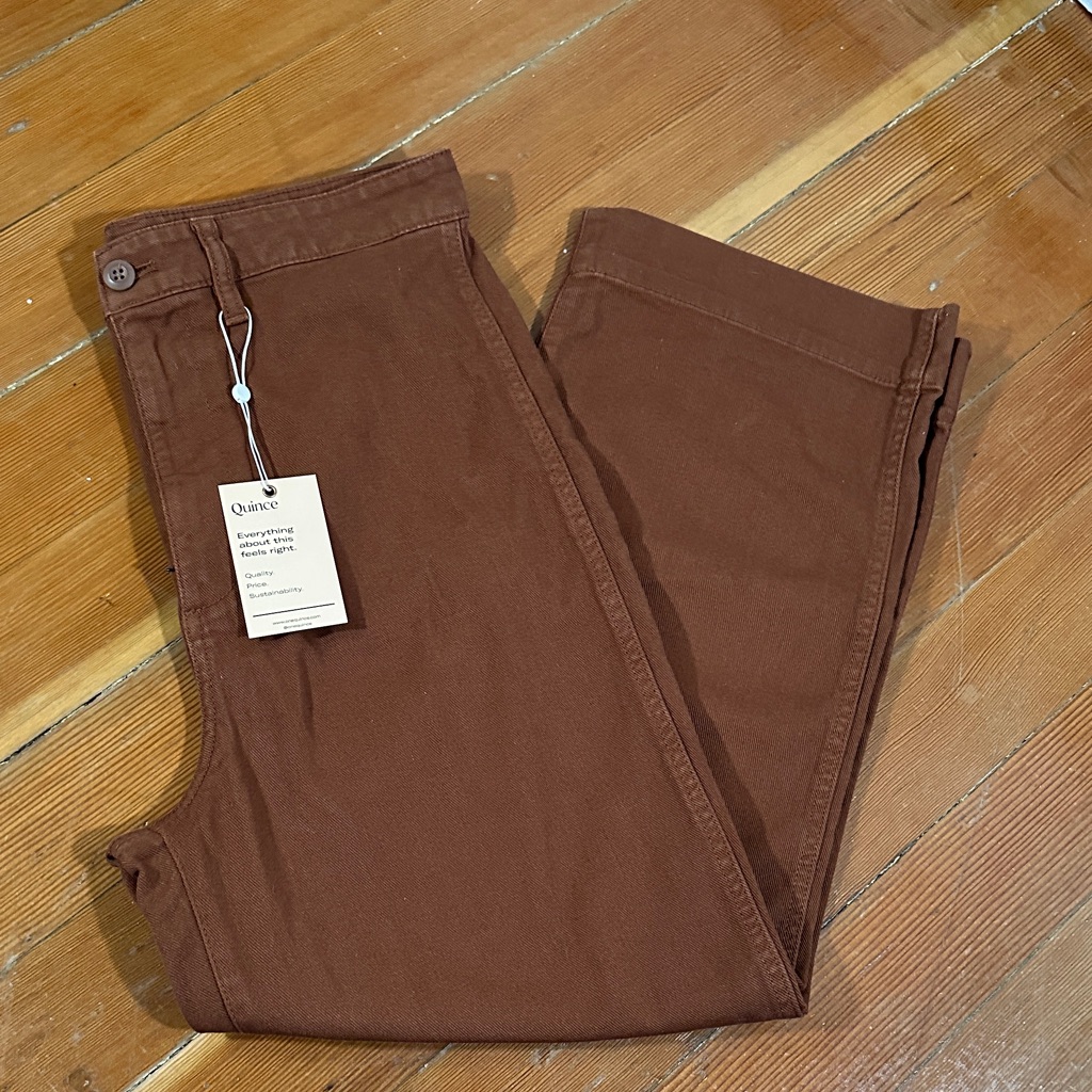 Quince Rust Wide Leg Jeans